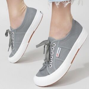 NWOT Superga • Cotu Classic 2750 Grey Sneakers • Size 7.5w or 6w
